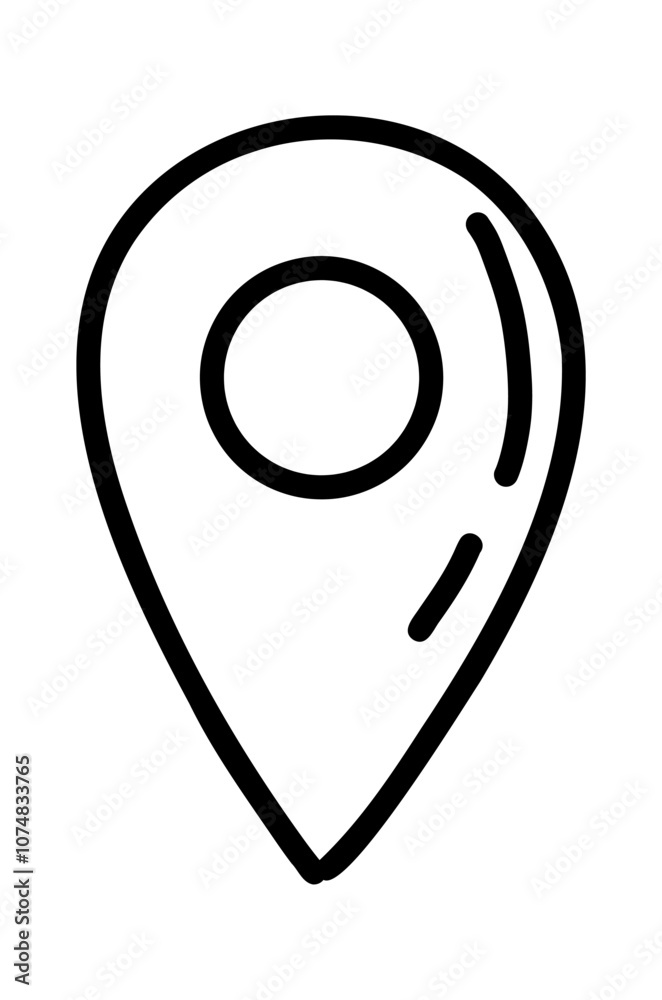 Doodle map pin, hand drawn navigation, sign location. Set isolated on white background. Doodle map pin, hand drawn navigation, sign location. Set isolated on white background.