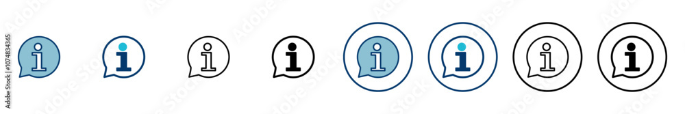 Information icon vector isolated on white background. Info sign. About us Information icon vector isolated on white background. Info sign. About us