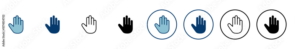 Hand icon vector isolated on white background. Hand gesture. hand stop Hand icon vector isolated on white background. Hand gesture. hand stop