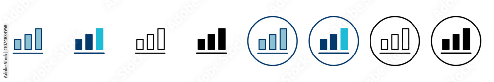 Growing graph Icon vector isolated on white background. Chart icon. Graph vector Growing graph Icon vector isolated on white background. Chart icon. Graph vector