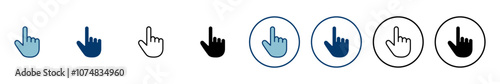 Hand click icon vector isolated on white background. pointer icon vector. hand cursor icon vector