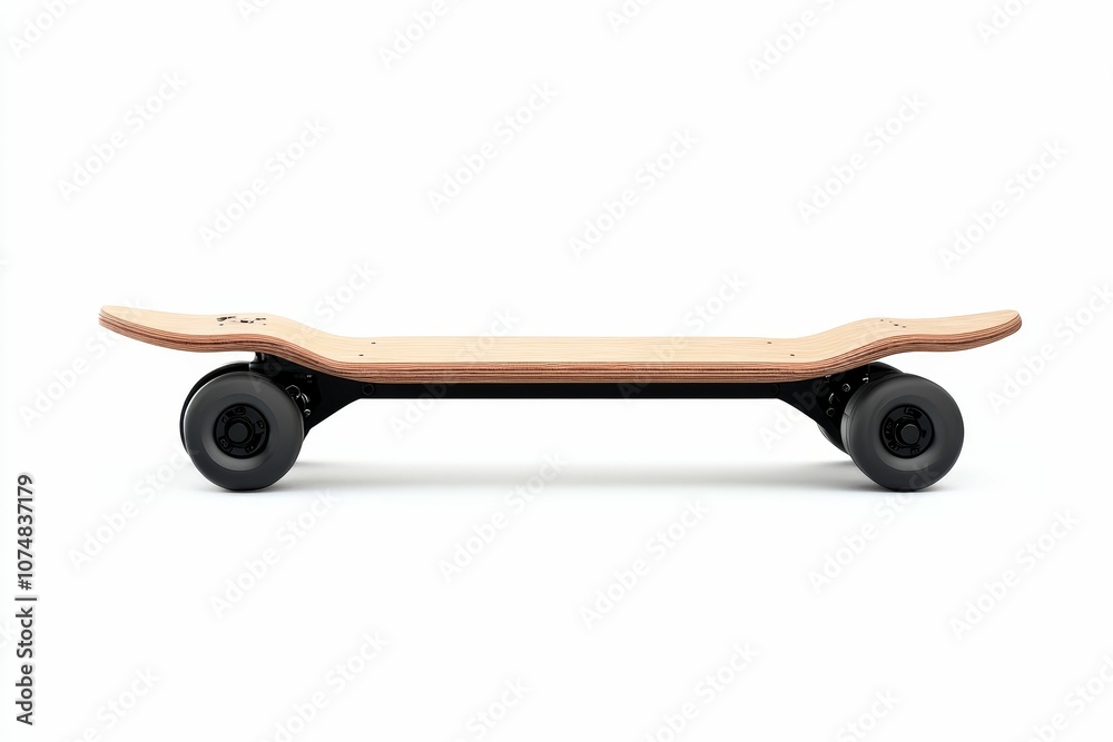 Electric skateboard with wood deck. Electric skateboard with wood deck.