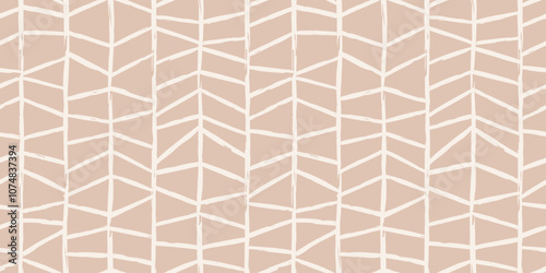 Trendy aesthetic abstract seamless pattern with geometric print. Minimalistic Organic brush stroke, ink texture. Simple design for wallpaper, textile, wrapping, packing, fabric, branding, decoration
