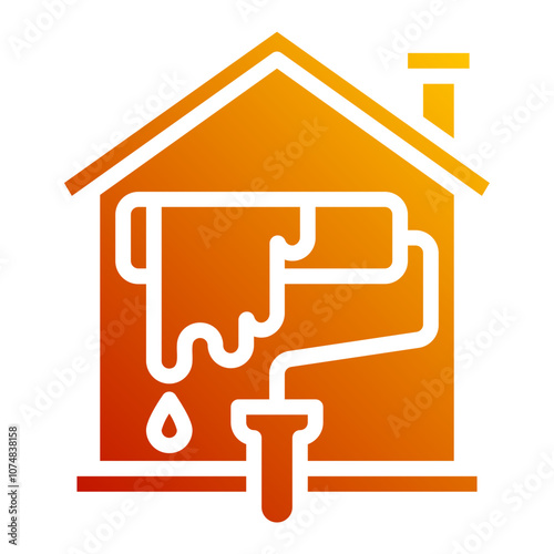 house renovation. vector single icon with a solid gradient style. suitable for any purpose. for example: website design, mobile app design, logo, etc.