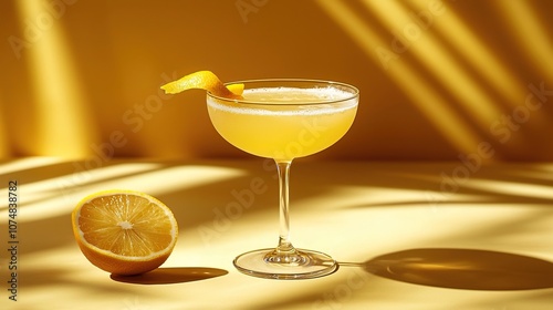 Yuzu sake spritz japanese cocktail