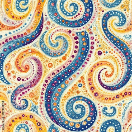Colorful Swirl Pattern in Pastel Tones