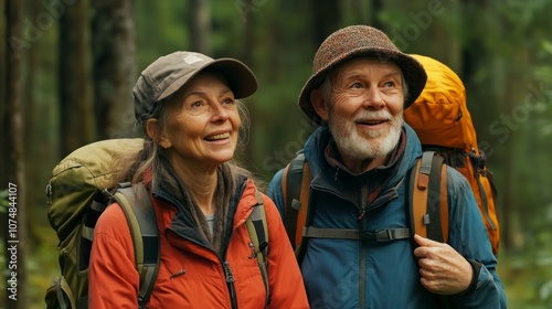 A couple of older people are smiling