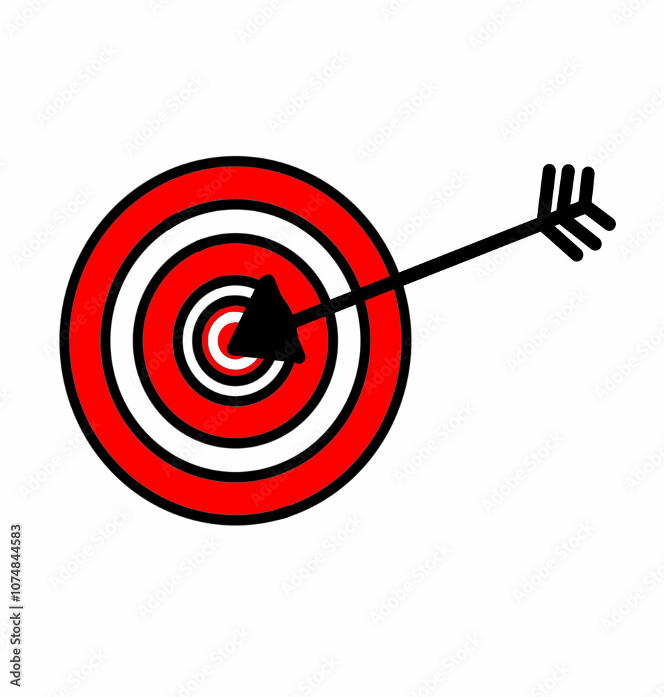 red dart hitting target