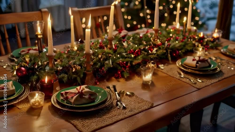 Christmas Dinner Table Setting Christmas Dinner Table Setting