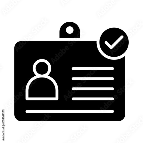 Identity Verification glyph icon
