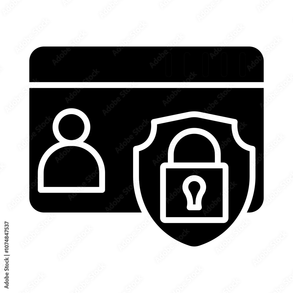 Obraz premium Hacking Prevention glyph icon