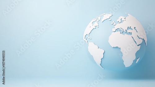 Stylized Transparent Globe Representing Global Connectivity and Unity