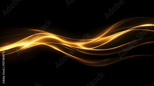  Modern abstract high-speed light effect. Abstract background with curved beams of light. Technology futuristic dynamic motion. Movement pattern for banner or poster design background concept.