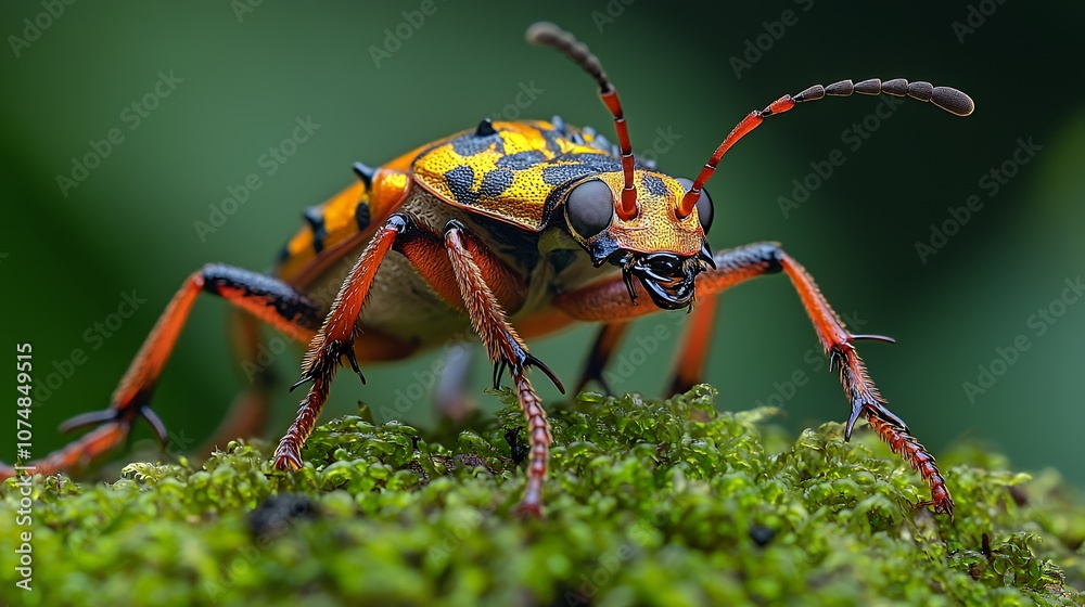 Fototapeta premium Macro Photography of a Colorful Beetle