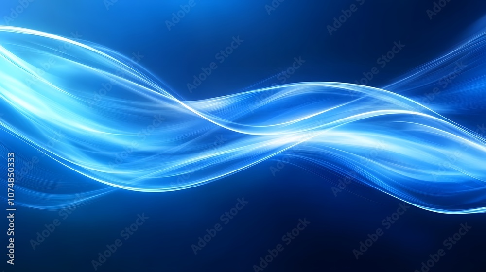 Fototapeta premium Modern abstract high-speed light effect. Abstract background with curved beams of light. Technology futuristic dynamic motion. Movement pattern for banner or poster design background concept.
