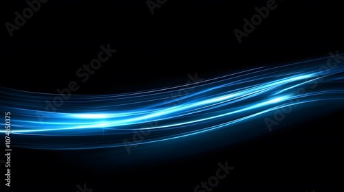 
Modern abstract high-speed light effect. Abstract background with curved beams of light. Technology futuristic dynamic motion. Movement pattern for banner or poster design background concept.