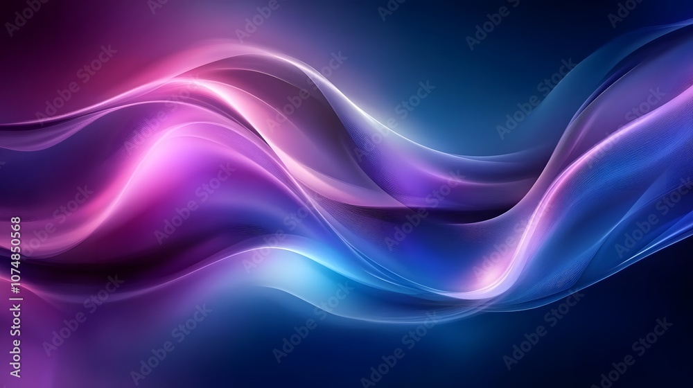 Fototapeta premium Modern abstract high-speed light effect. Abstract background with curved beams of light. Technology futuristic dynamic motion. Movement pattern for banner or poster design background concept.