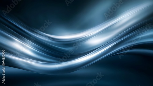  Modern abstract high-speed light effect. Abstract background with curved beams of light. Technology futuristic dynamic motion. Movement pattern for banner or poster design background concept.