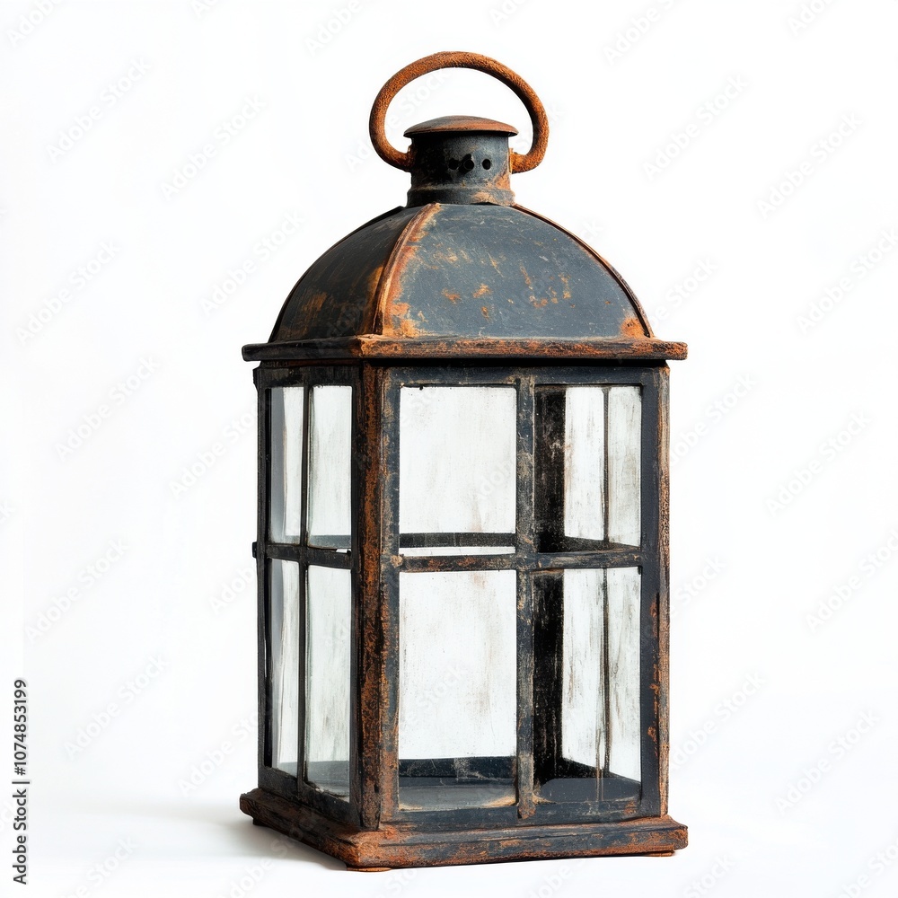 old lantern in a cage old lantern in a cage