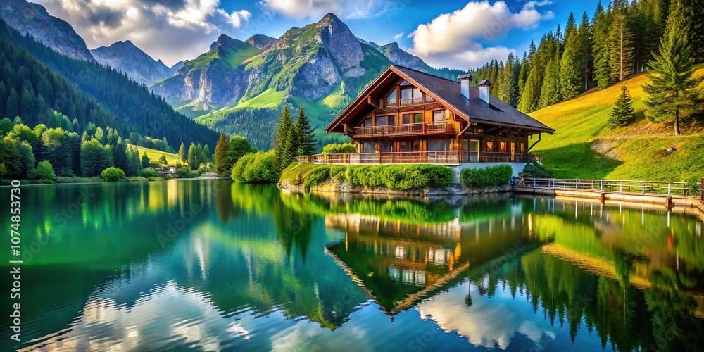 Stunning Architectural Photography: Lake & Mountain Chalet, Chatel en t Stunning Architectural Photography: Lake & Mountain Chalet, Chatel en t