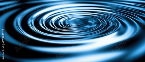 A close-up view of rippling water creates an abstract pattern, showcasing vibrant blue tones and smooth curves.