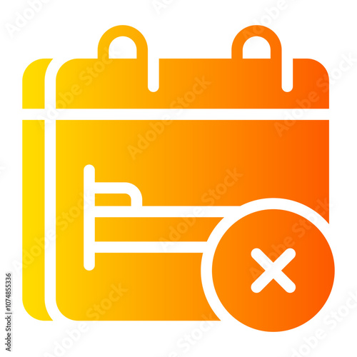 cancel booking gradient icon