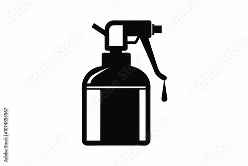 Spray bottle vector icon, Clean spray bottle silhouette, Spray bottle symbol
