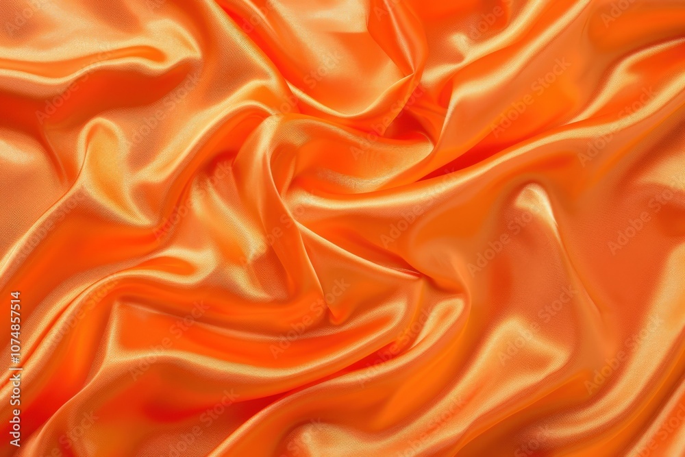 Abstract Texture of Smooth Orange Silk Fabric Abstract Texture of Smooth Orange Silk Fabric