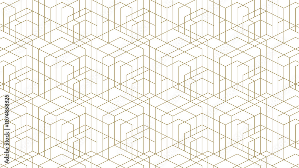 Fototapeta premium geometric golden line pattern background