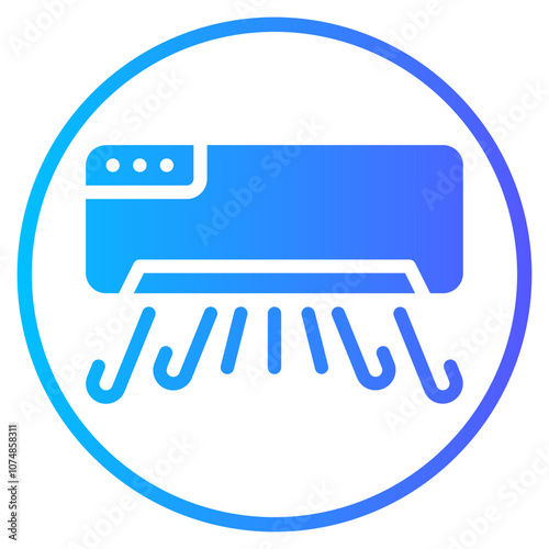 air conditioner gradient icon