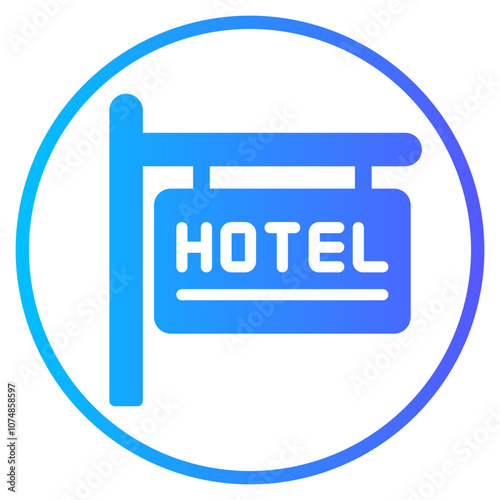 hotel gradient icon