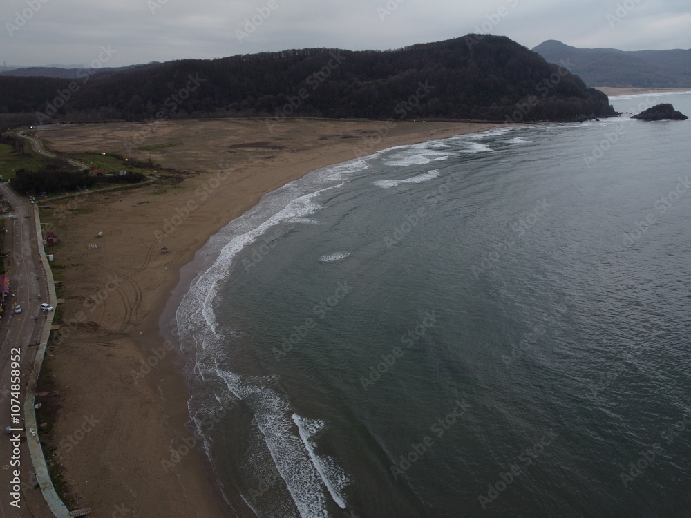 Fototapeta premium aerial view of the beach