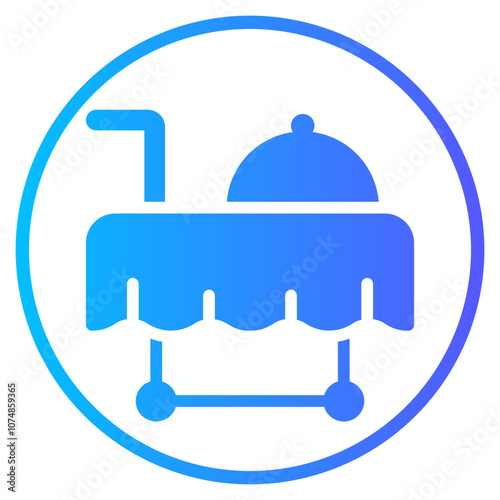 serving dish gradient icon