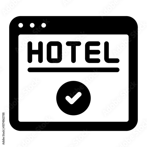 online booking glyph icon