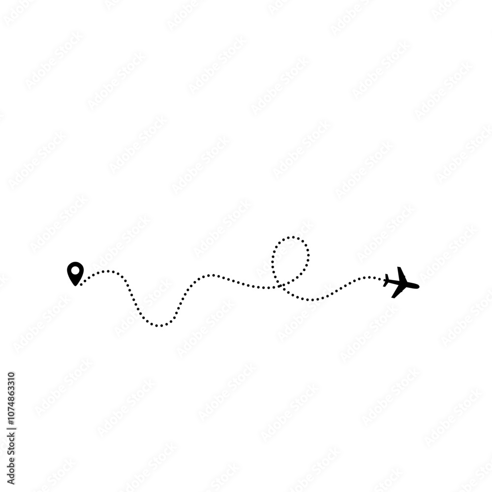 Airplane line path Airplane line path
