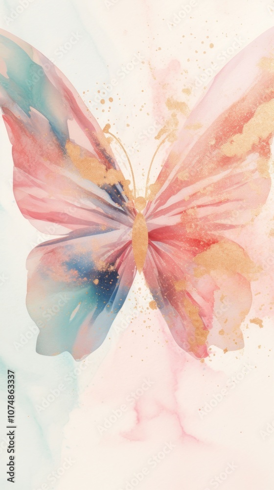 Butterfly abstract painting petal. Butterfly abstract painting petal.