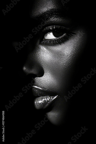 Close up portrait of a beautiful woman.