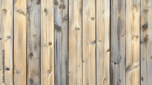 Wall made of wooden panels. Vertical wooden slats for facade cladding. Timber stripes made of beige pine. A modern plank surface for interior and exterior design.