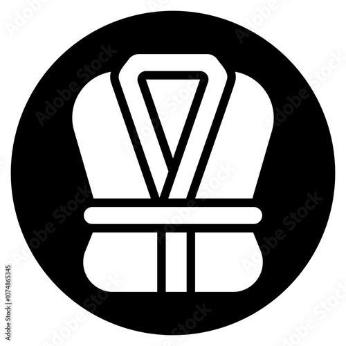 bath robe glyph icon
