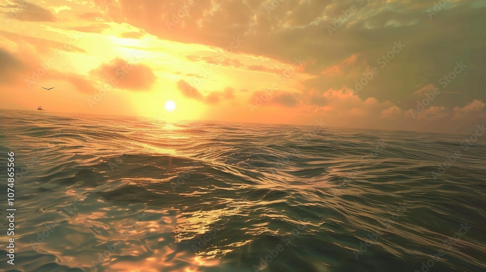 The Breathtaking Ocean Sunrise: A Glorious Display of Golden Rays, Glistening Waters, and the Awakening Sea. The Ocean Sunrise Landscape Where Hope and New Beginnings Emerge The Breathtaking Ocean Sunrise: A Glorious Display of Golden Rays, Glistening Waters, and the Awakening Sea. The Ocean Sunrise Landscape Where Hope and New Beginnings Emerge
