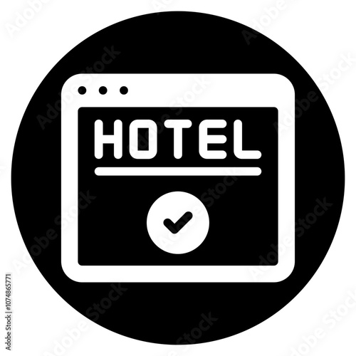 online booking glyph icon