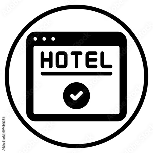 online booking glyph icon
