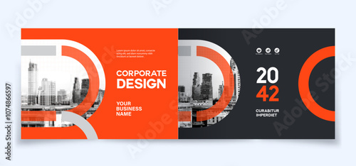 City Background Business Book Cover Design Template