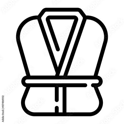 bath robe line icon