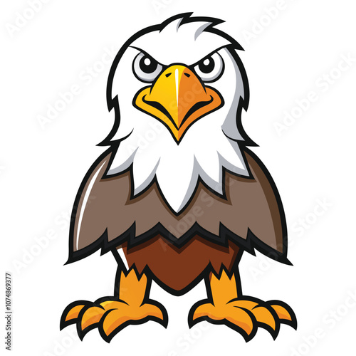 Bald Eagle flat Vector illustration on white background.