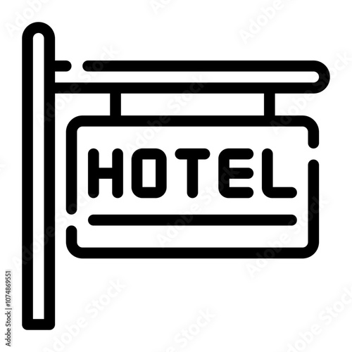 hotel line icon