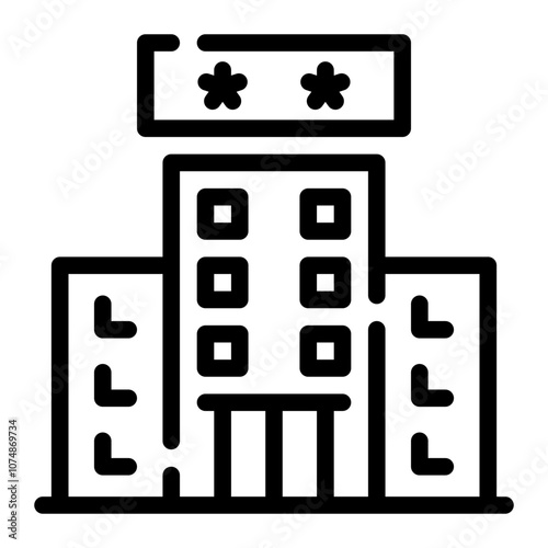 rating stars line icon