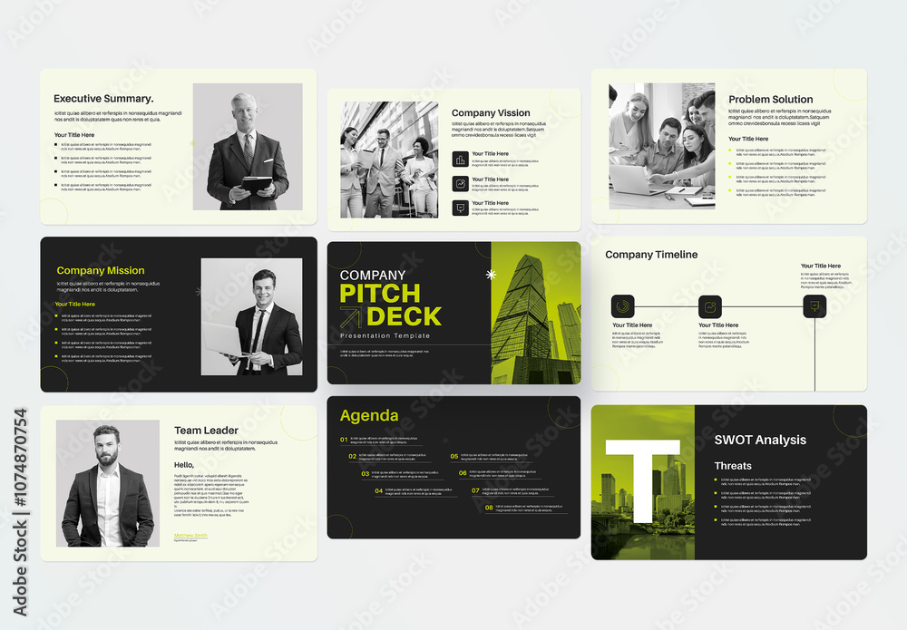 Pitch Deck Presentation Template Stock Template | Adobe Stock