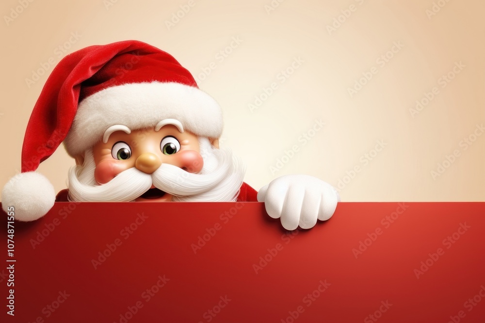 Naklejka premium Santa Claus Christmas cartoon representation.