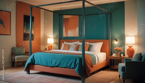 Photo modern style interior room 3d illustration